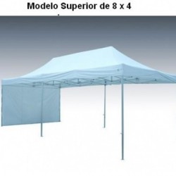 Toldo plegable de 8mt x 4mt con logo
